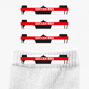 Soccer Man Etiqueta Ropa Planchado Diseño Chica