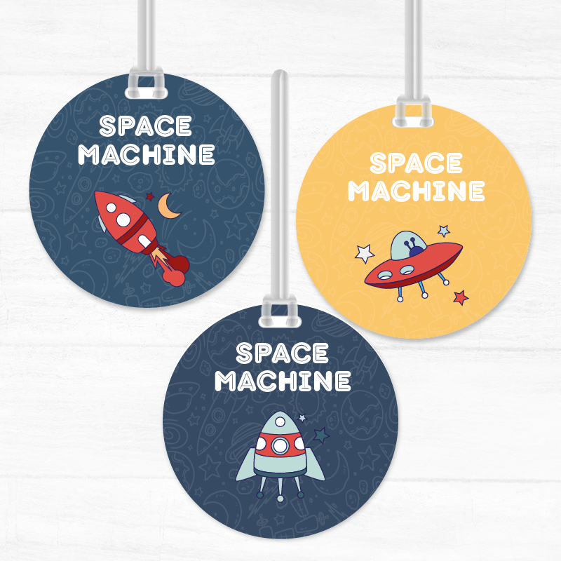 Space Machine Sign Space Machine Tag Circular - Cochinita Vinil