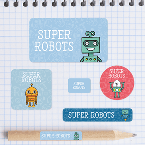 Super Robots Paquete Regreso a Clases Con Diseño