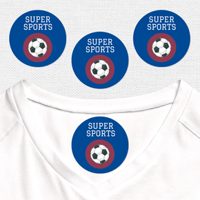 Soccer Etiqueta Para Ropa Diseño Circular