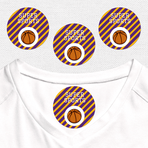 Basketball Etiqueta Para Ropa Diseño Circular