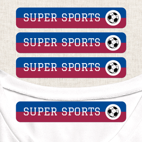 Super Sports Etiqueta Para Ropa Planchado Diseño Grande