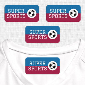 Super Sports Etiqueta Para Ropa Planchado Diseño Rectangular