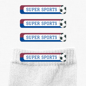 Soccer Etiqueta Ropa Planchado Diseño Chica