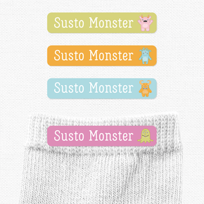 Susto Monster Etiqueta Ropa Planchado Diseño Chica