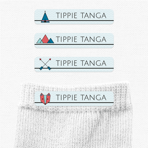 Tippie Tanga Etiqueta Ropa Planchado Diseño Chica