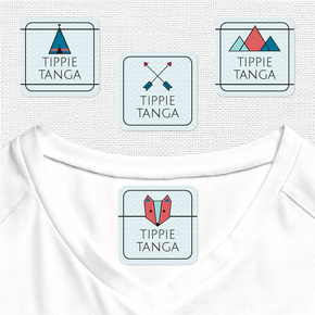 Tippie Tanga Etiqueta Para Ropa Planchado Diseño Cuadrada