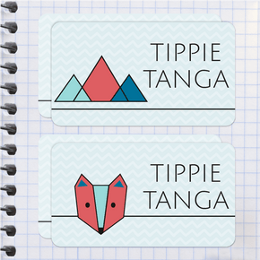 Tippie Tanga Etiqueta Diseño Escolar
