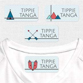 Tippie Tanga Etiqueta Para Ropa Planchado Diseño Rectangular