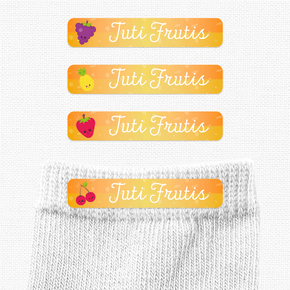 Tuti Frutis Etiqueta Ropa Planchado Diseño Chica