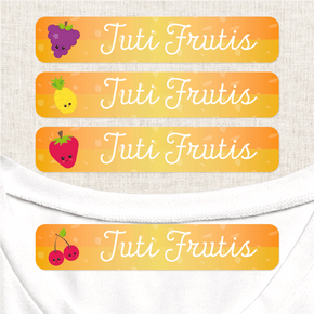 Tuti Frutis Etiqueta Para Ropa Planchado Diseño Grande