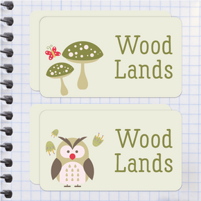 Woodlands Etiqueta Diseño Escolar