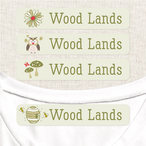 Woodlands Etiqueta Para Ropa Planchado Diseño Grande